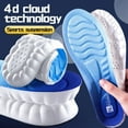 thumbnail image 2 of 4D Cloud Technology Sports Insoles for Shoes PU Sole Soft Breathable Shock Absorption Cushion Running Orthopedic Care Insoles Yellow EU41-42(260mm), 2 of 6