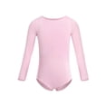 thumbnail image 3 of Moggemol 2Pcs Girls Ballet Dance Outfits Long Sleeve Gymnastics Leotard with Chiffon Tied Skirt Set Pink S, 3 of 7