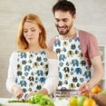 thumbnail image 3 of White Elephant Pattern Apron-Garden Aprons for Women with Pockets-Cotton Linen Waterproof Kitchen Cooking Gardening Aprons Adjustable for Kitchen,Cooking,BBQ and Salon 33x27 Inch, 3 of 7
