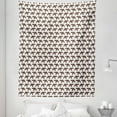thumbnail image 1 of Birds Tapestry, Flying Animal Drawn by Hand Bold Folk Inspired Art, Fabric Wall Hanging Decor for Bedroom Living Room Dorm, 5 Sizes, Dark Taupe Pale Salmon, by Ambesonne, 1 of 1
