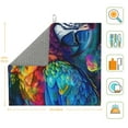 thumbnail image 3 of Vsdgher Colorful Parrot Jungle Dream Print Dish Drying Mat, Kitchen Counter Mat, Dish Drying Pad for Dishes, Utensils, Pots and Pans,16" x 18", 3 of 8