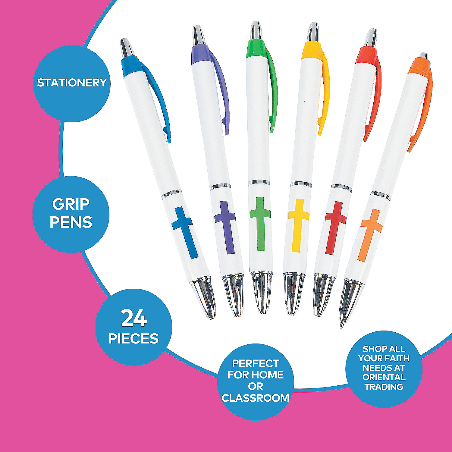 Cross Grip Pens - Stationery - 24 Pieces