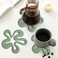 thumbnail image 4 of Modern Flower Silicone Trivet Mat Irregular Wave Line Heat Insulating Pad Non Slip Table Protector for Mugs Bowls Hot Cookware Kitchen Dining, 4 of 6