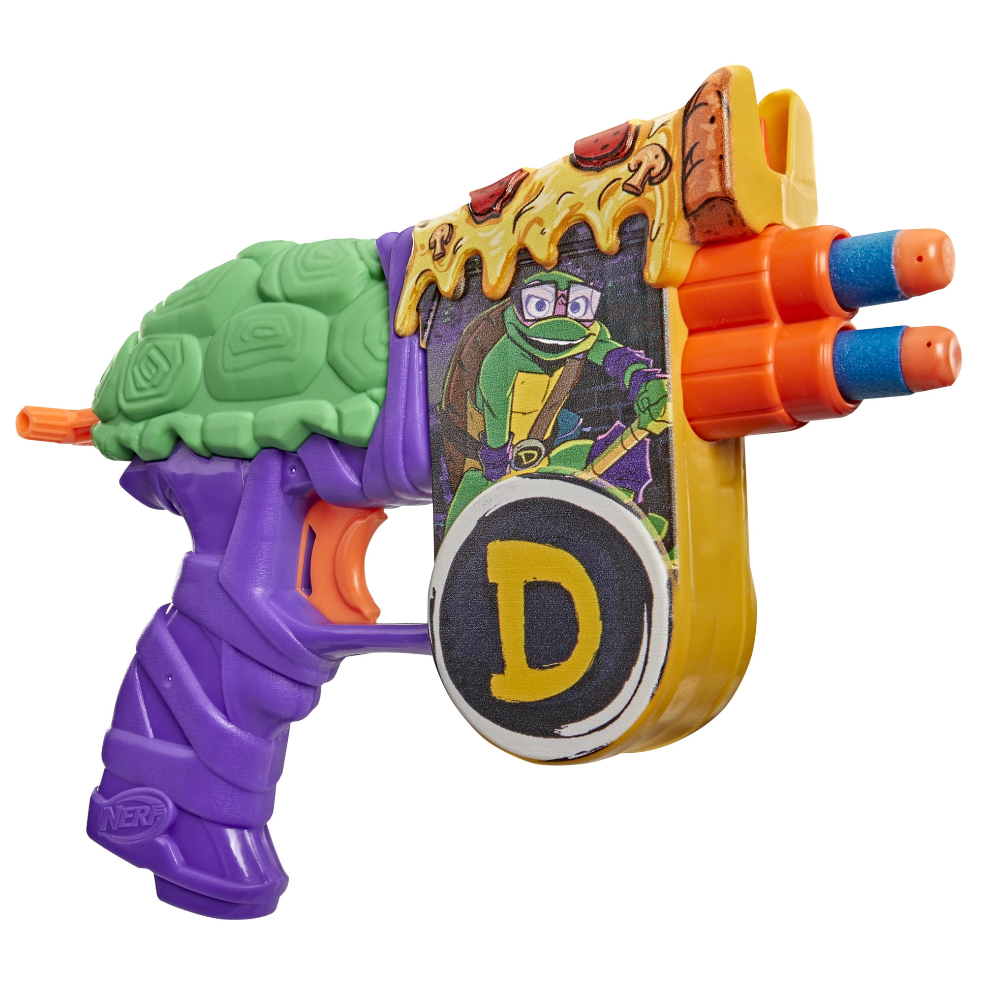 Nerf Teenage Mutant Ninja Turtles Donatello Blaster, 4 Nerf Elite Darts, Gifts for 8 Year Old Boys & Girls & up