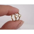 thumbnail image 4 of 1Ct Round Cut Lab Created Diamond Heart Hoop Earring 14K Yellow Gold Plated For Her 925 Silver, 4 of 5