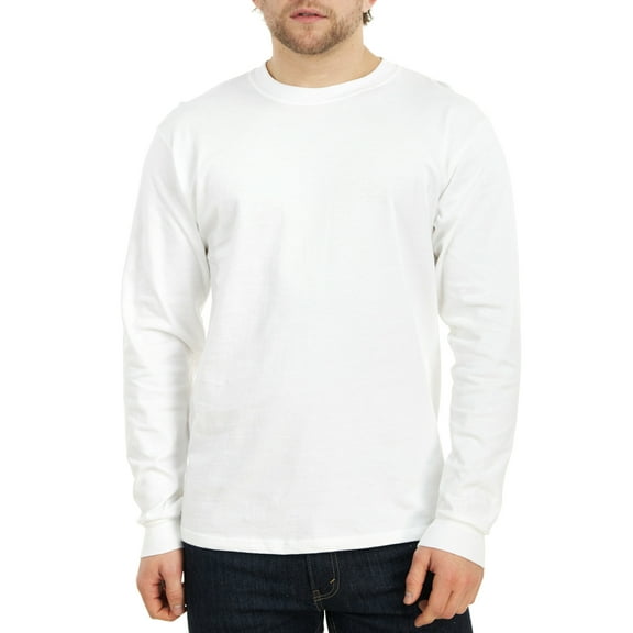 Hanes Mens Premium Beefy-T Cotton Long Sleeve T-Shirt, Sizes S-3XL
