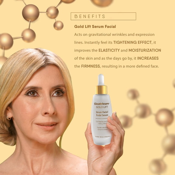 Cicatricure Gold Lift Facial Serum with Lifting Effect, Anti Aging Skin Care, Hydrating, 0.9 oz