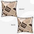 thumbnail image 7 of DouZhe Velvet Decorative Throw Pillow Covers Set of 2, Soft Square Cushion Cover with Invisible Zipper Hand Drawn Old Newspaper Printing, 18"x18", 7 of 7
