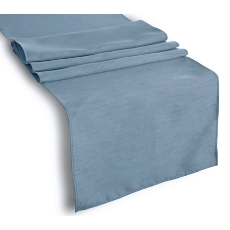 

Aiking Home (Pack of 12) Solid Faux Silk Table Runner Slate Blue-Size 13 x72 - Ideal for Wedding Baby Shower Party Decor Thanksgiving Christmas or Special Event.