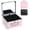 Icy Pink, variant on Travel Makeup Train Case with Magnetic LED Mirror, Waterproof Cosmetic Organizer, Adjustable Divider, 3 Lighting Modes in Pink