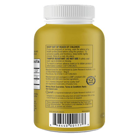 Qunol Mega CoQ10 100 mg 120 Softgels .