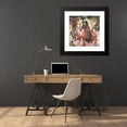 thumbnail image 4 of Fernand Allard-L'Olivier 20x20 Black Modern Framed Museum Art Print Titled - The Chef's Madman (Kanda-Kanda), 4 of 5