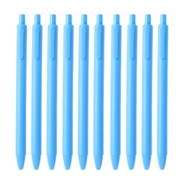 Blue 10 Pack Gel Pens 0.5Mm Fine Point Smooth Writing Pen With Comfort Grip For Office School Note Taking Black Ink Quick Drying Retractable Ballpoint Pens