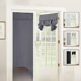 thumbnail image 2 of Cortina autoadhesiva sin perforaciones con velcro, banda de amarre con aislamiento térmico, cortina opaca para puertas y ventanas de vidrio, 2 of 3