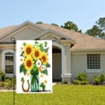 thumbnail image 2 of Amhnf Sunflower And Daisy Garden Flag With Horseshoe And Clover For Home Outdoor Garden Yard Decor 12x18 inch, 2 of 5