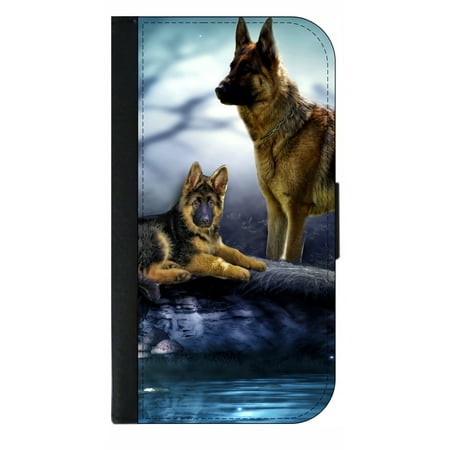 Qsl Cards Schafer Dogs - Wallet Style Phone Case with 2 Card Slots Compatible with the Standard Samsung Galaxy s6 Universal ()