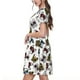 thumbnail image 2 of Balery Bulldog Sunglasses Face Vestidos sueltos de manga corta para mujer, vestidos de verano 2025, vestidos casuales de corte A con vuelo., 2 of 6