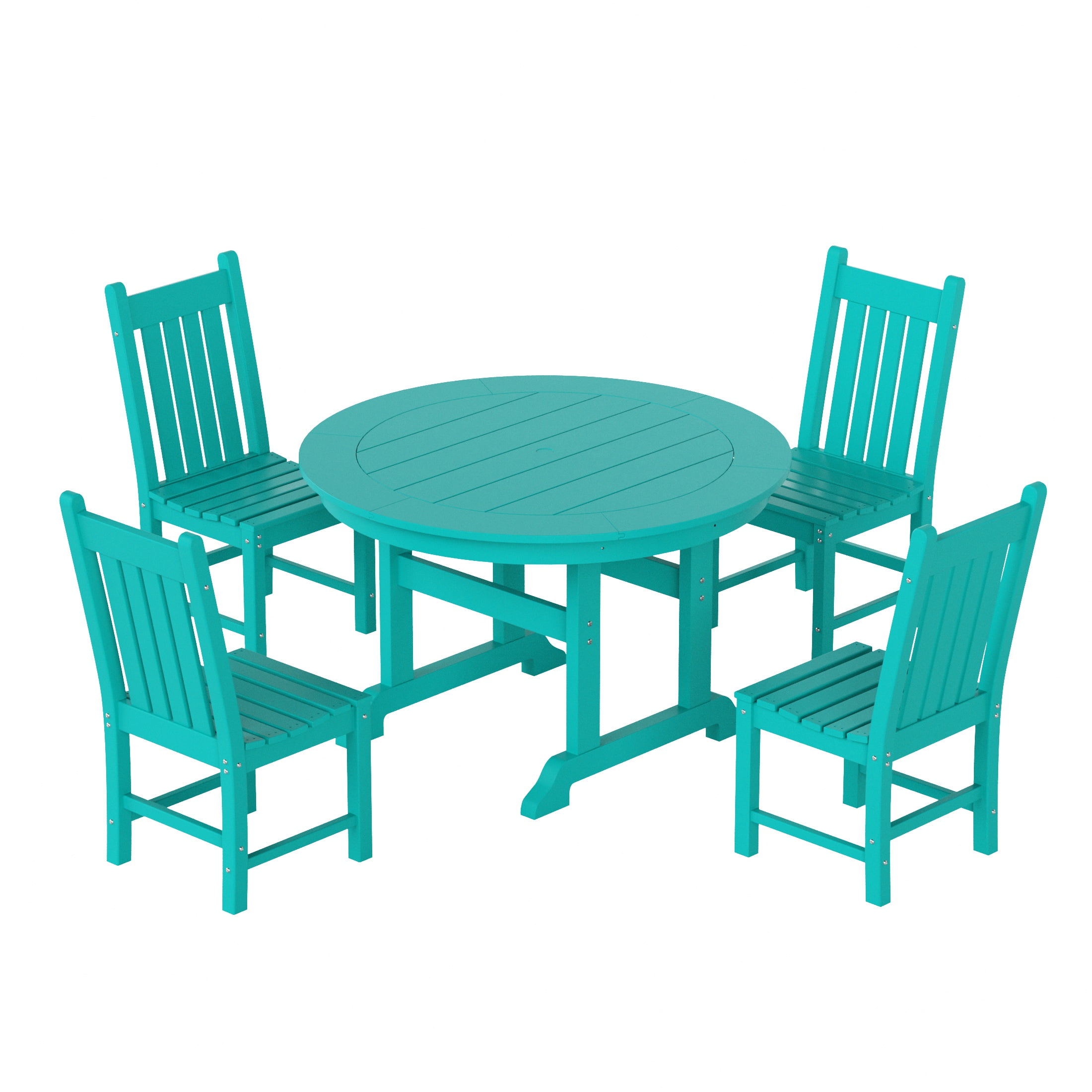 WestinTrends Malibu 5 Piece Outdoor Dining Set, All Weather Poly Lumber