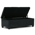 thumbnail image 2 of Atlin Designs Faux Leather Storage Bench in Black, 2 of 6