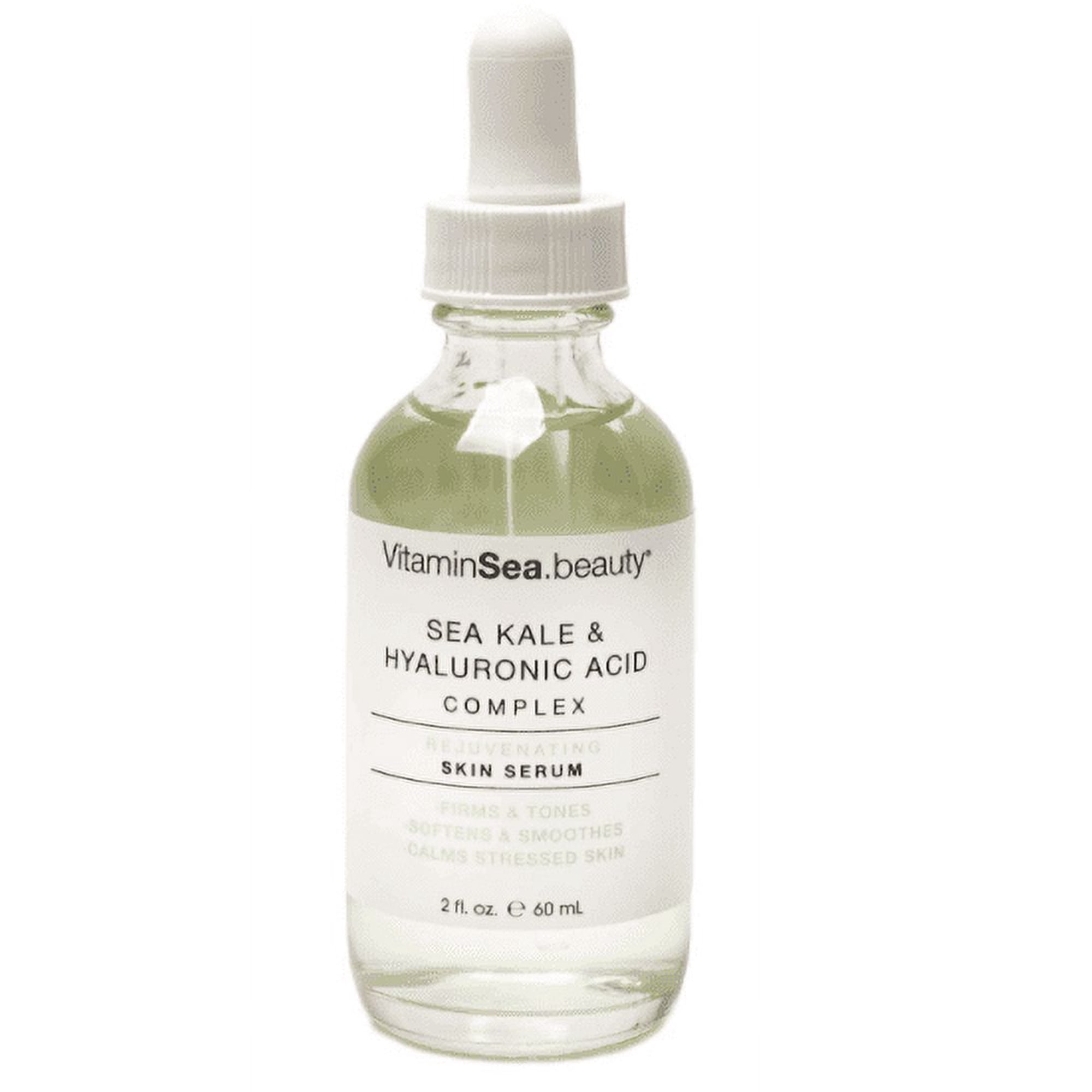 Vitamins and Sea Beauty Hyaluronic Acid Serum for Face with Sea Kale, Rejuvenating Skin, 2 fl oz