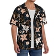 thumbnail image 2 of Pofeuu Lilies Flowers Print Mens Casual Short Sleeve Shirts Beach Summer Spread Collar Pocket Tops Men's Casual Short-sleeved Shirt-Medium, 2 of 5