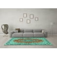 thumbnail image 3 of Ahgly Company Indoor Rectangle Persian Turquoise Blue Traditional Area Rugs, 7' x 9', 3 of 4