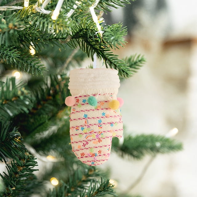 Adornos Navideños Colgantes de Espuma Multicolor de 16 X 9 Cm | Decoración Festiva para Ventanas | Fácil de Colgar y Reutilizar | Ideal para Diversos Ambientes | Realza La Decoración | 1 Unidad
