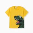 thumbnail image 3 of PatPat Boys Clothes Set Yellow Dinosaur Graphic Tee with Army Green Pocket Design Shorts Sizes 5-12, 3 of 9