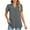Gray, variant on CHGBMOK Women's Dressy Casual Tops White Business Work Blouses Petal Short Sleeve V Neck T Shirt