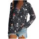 thumbnail image 1 of Camisetas con cuello en V para mujer Camisetas con estampado de Halloween Camiseta de manga corta Blusa Tops Fridja  bvmnju3409, 1 of 4