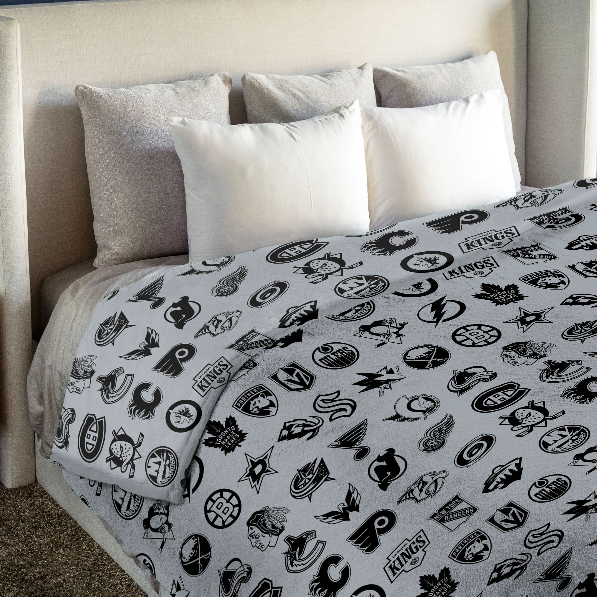 NHL Puck Stop Silk Touch Blanket 62x90