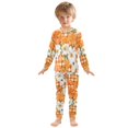 thumbnail image 6 of FORMRS Long Sleeve Top and Pants Pajama Set for Niños 2-Piece Sleepwear, Sizes 18M-8Y, Sunny Floral, 6 of 6