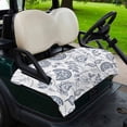 thumbnail image 2 of Golf Cart Seat Covers for 2 Seater,Pastoral Flowers Microfiber Cart Seat Towel Blanket,Vintage Haze Blue Farmhouse Plant Absorbent Breathable Non Slip Bench Seats Protector for Golf Course 51"x31", 2 of 9
