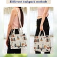 thumbnail image 4 of FORMRS Womens Corduroy Tote Bag Crossbody Shoulder Handbag with Pocket, Cats Reading Pattern, 4 of 7