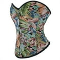 thumbnail image 4 of Xfvqtps Corsets for Women Renaissance Vintage Floral Lace up Front Buckle Back Straps Boned Overbust Corset Bustier Shapewear Multicolor, 4 of 9