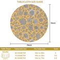 thumbnail image 3 of Pioneer Flower Floral Print Pattern Round Tablecloth 70"x70", Wrinkle Resistant Wipeable Table Cover for Kitchen Dining Room Picnic Patio and Party, 3 of 6