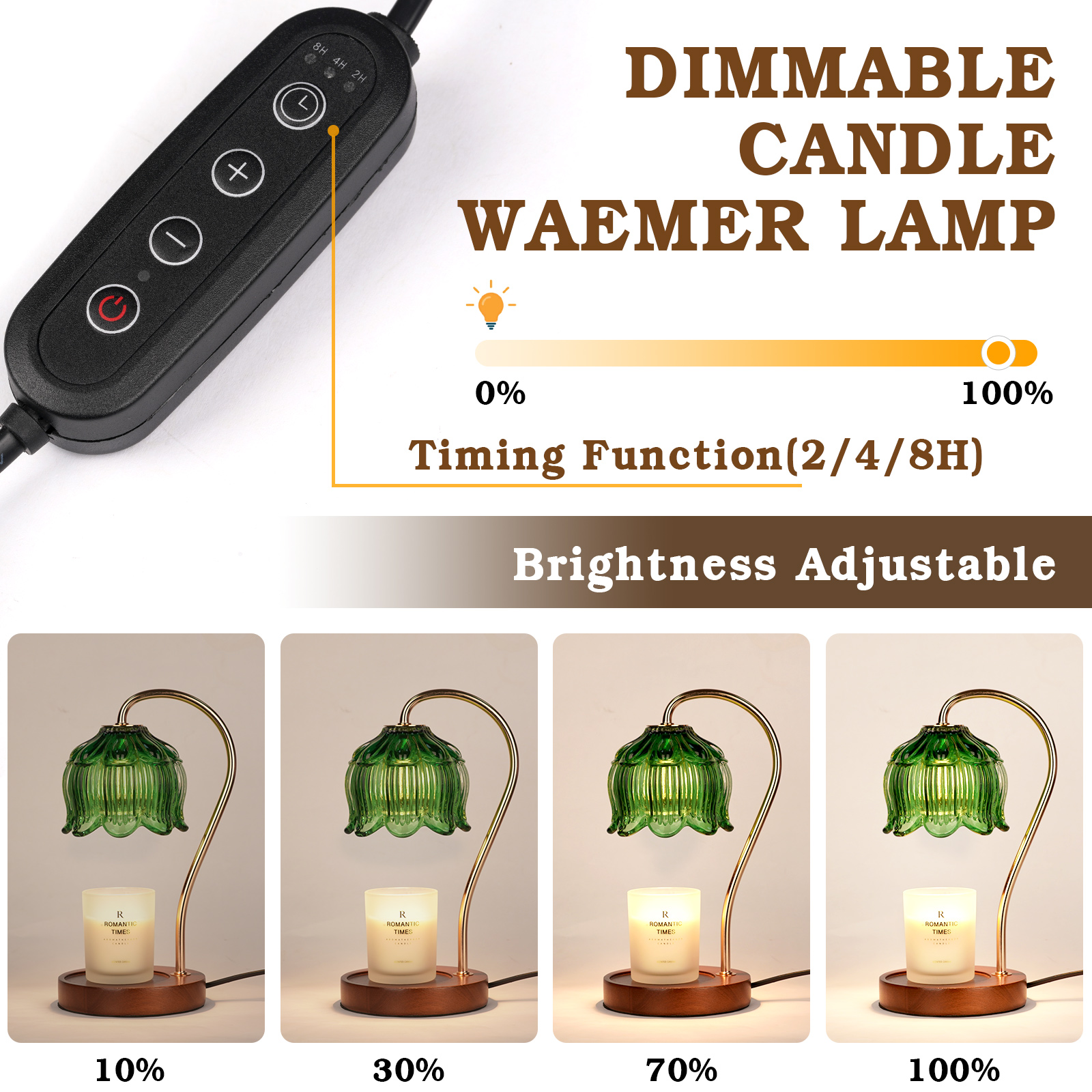 Funistree Candle Warmer Lamp with Timer, Wax Melter for Jar Candles, Wax Warmer for Women Mom, House Warming Christmas Home Decor