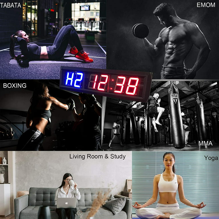 [Ganxin] 4 Inch Workouts Timer Gym Timer Crossfit Interval Clock Fitness  Accessories