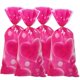 thumbnail image 3 of Nvzi 150 bolsas de celofán con lazos retorcidos para regalos de fiesta, dulces, repostería, tartas, bodas, cumpleaños (rosa oscuro), 3 of 4