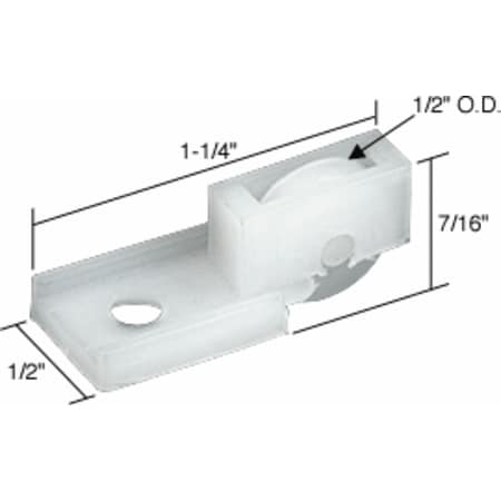 Nylon Sliding Window Replacement Roller - CRL 1/2