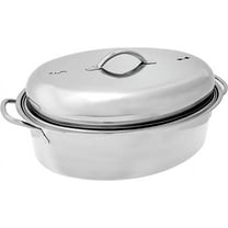 YANGLI 10-Quart Stainless Steel Oval Roaster Set | Covered Roasting Pan with Lid