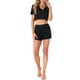 thumbnail image 2 of Conjuntos de pijama para mujer INSPIRE CHIC de manga corta, parte superior de botón de punto y pantalones cortos, 2 piezas, ropa de descanso Y2K, XL, negro, 2 of 6