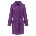 thumbnail image 6 of Godom Women's Rain Coat - Lightweight Plus Size Buttons Waterproof Rain Jacket for Women, 6 of 7