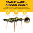 thumbnail image 4 of Yellow Lemon Table Cloths for 6 Foot Rectangle Tables, Summer Botanical Black White Checkered Patio Waterproof Elastic Fitted Tablecloths, Washable Rectangular Table Cover for Camping, 4 of 8