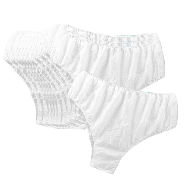 Bragas desechables de tela no tejida, ropa interior de malla transpirable, bragas saludables para Blanco