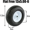13x5 00 6 Flat Free Tire Wheel Assembly 3/4 5/8 Bearing 3 Hub