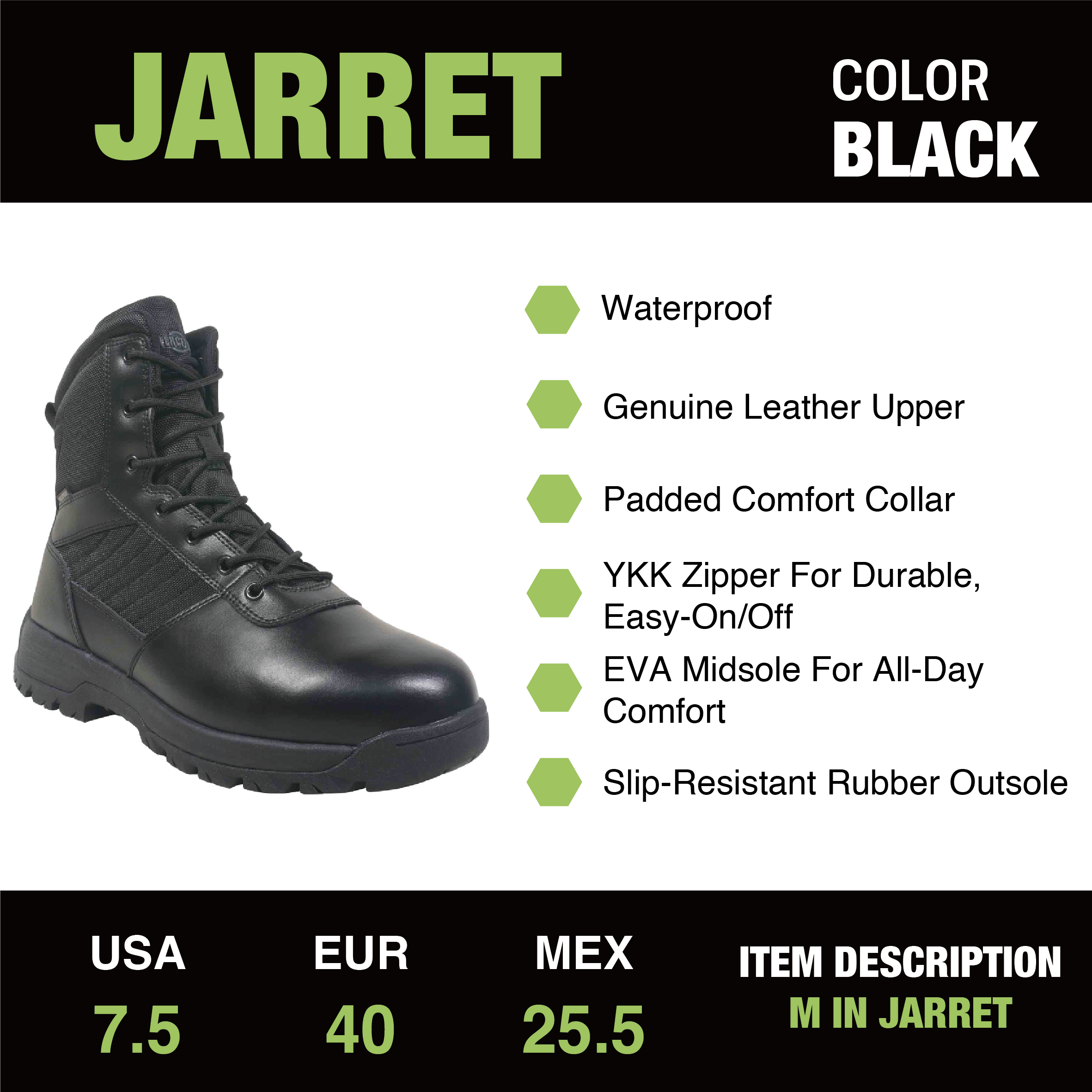 Interceptor Men's Jarret 8" Soft Toe Tactical Boots