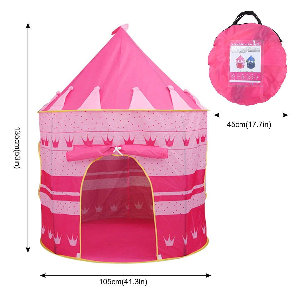 Magicfly Princess Castle Play Tent Children Playhouse Toy Tents For Magicfly Princess Castle Play Tent Children Playhouse Toy Tents For Kids S Indoor Outdoor Garden Portable Foldable Pink