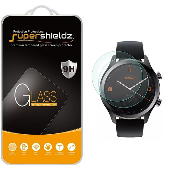 [1-Pack] Supershieldz for TicWatch C2 / TicWatch C2 Plus Tempered Glass Screen Protector, Anti-Scratch, Anti-Fingerprint, Bubble Free