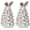 White, variant on 5.9in Lighted Easter Bunny Ceramic Tree, Pre-Lit Rabbit Tabletop Decoration with Colorful LED Lights & Bunny Ear Top, Spring Easter Home Decor Gift (Mix, 2 Pcs)
